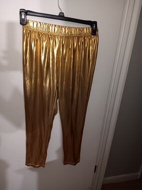 Xhilaration Metallic Gold Leggings